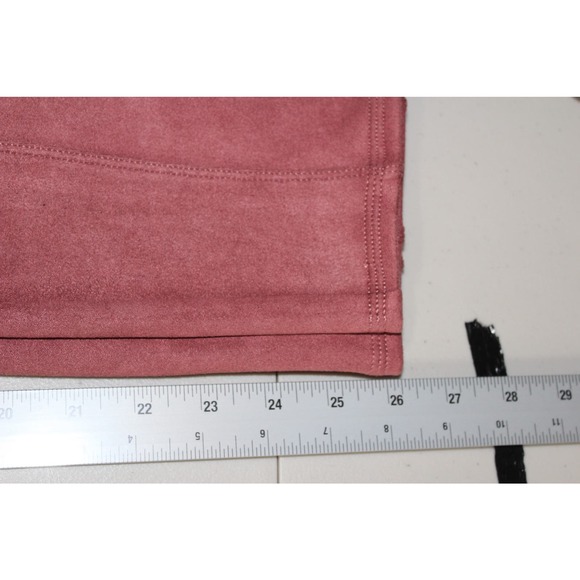 Spanx Faux Suede High Waisted Leggings Womens Small Rich Rose New NWT - Picture 9 of 10
